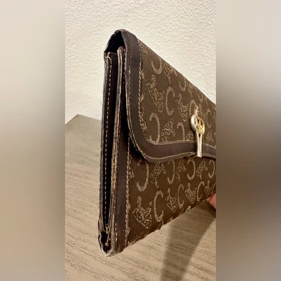 Vintage Celine Carriage Tri-Fold Long Wallet - Picture 4 of 9
